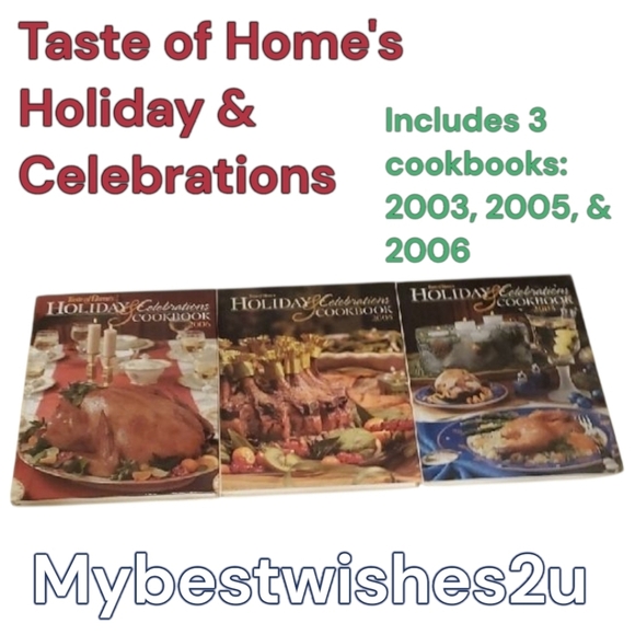 Taste Of Home's Holidays & Celebrations Three Cookbooks From Year 2003 2005 2006 - Picture 1 of 4